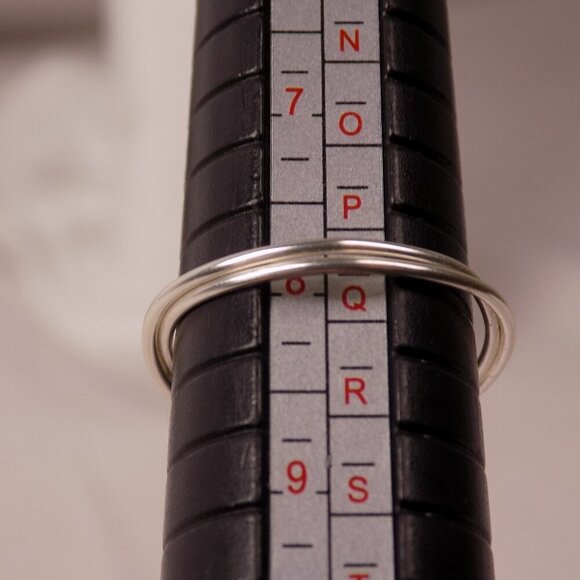 Howlite hand wrapped stone chip ring size 8 - Picture 6 of 6